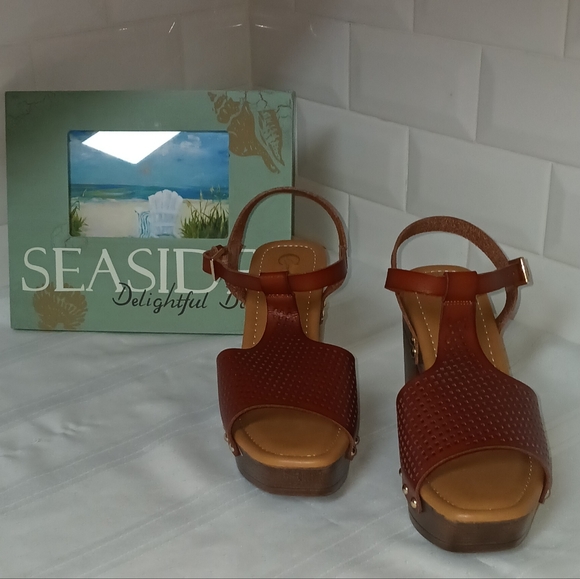 Comfort 1946 Women's Cognac Strappy Open Toed Sandals Size 8 - Picture 8 of 10